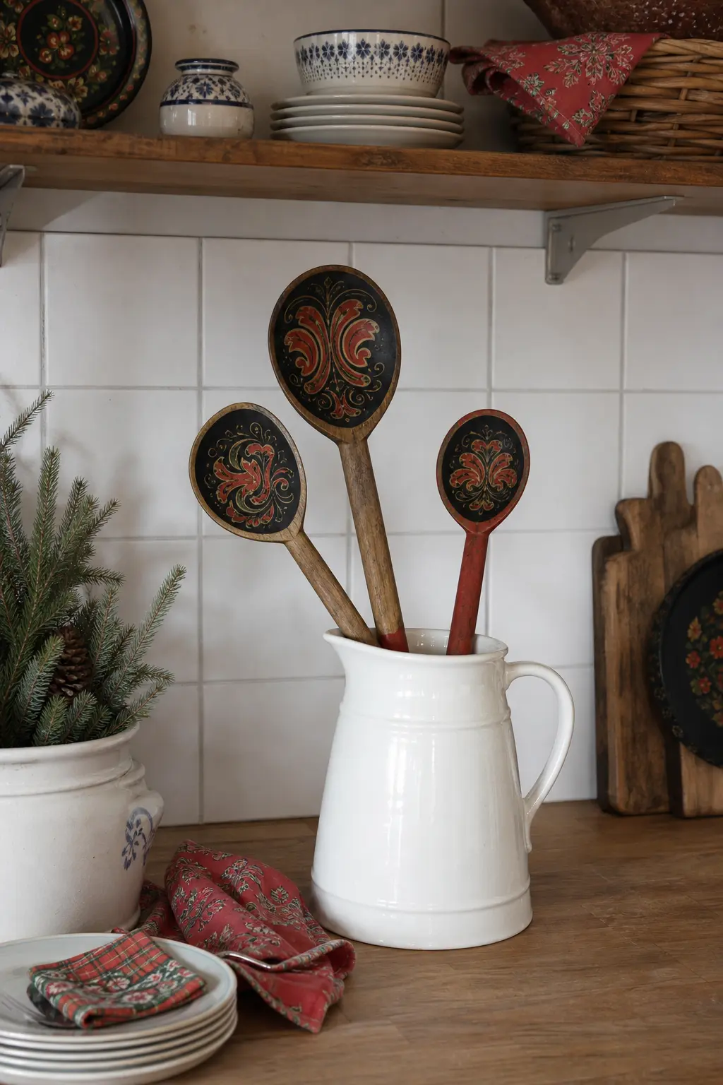 Folk Painted Wooden Spoons