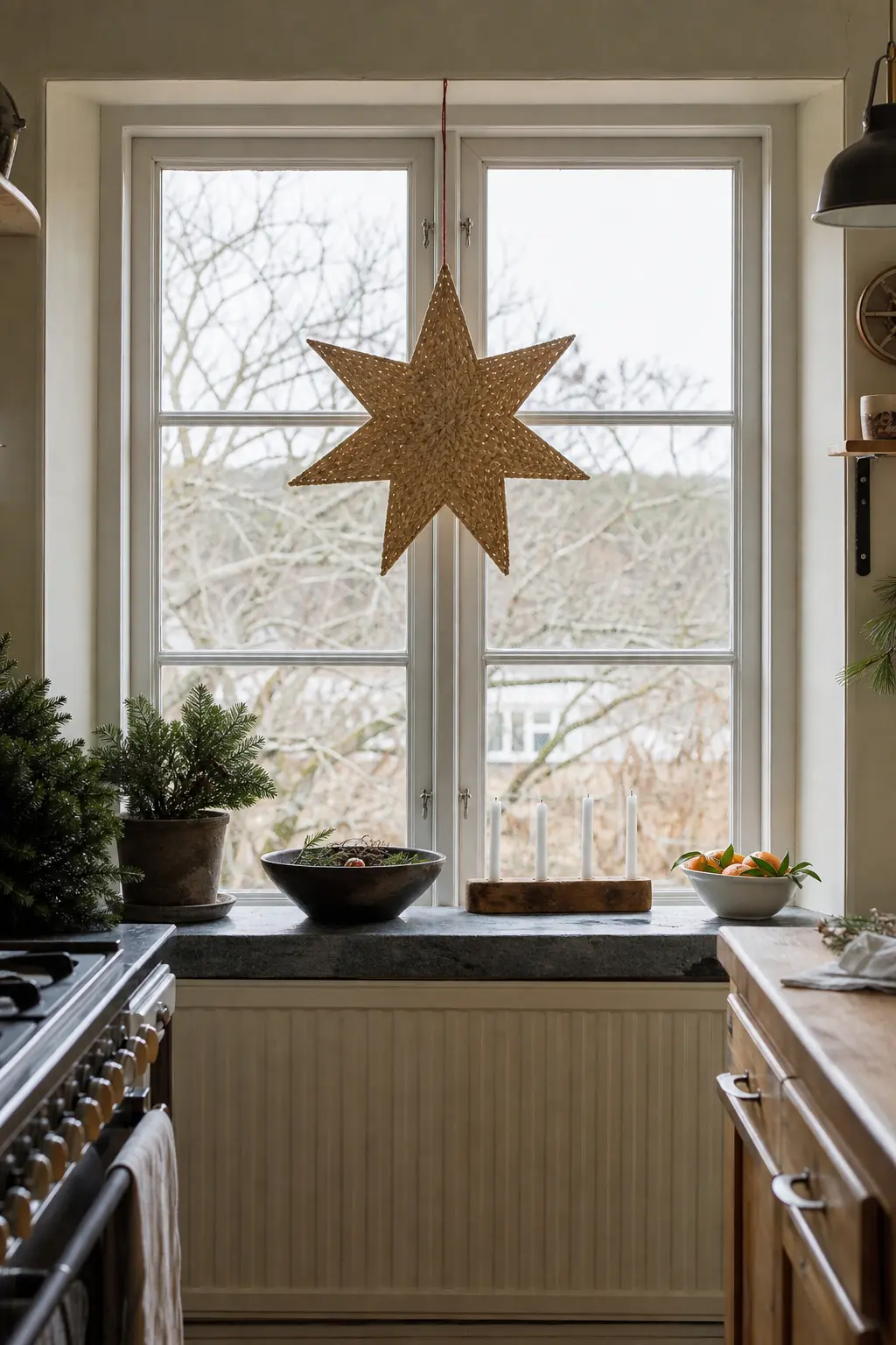 A Woven Straw Star in the Window