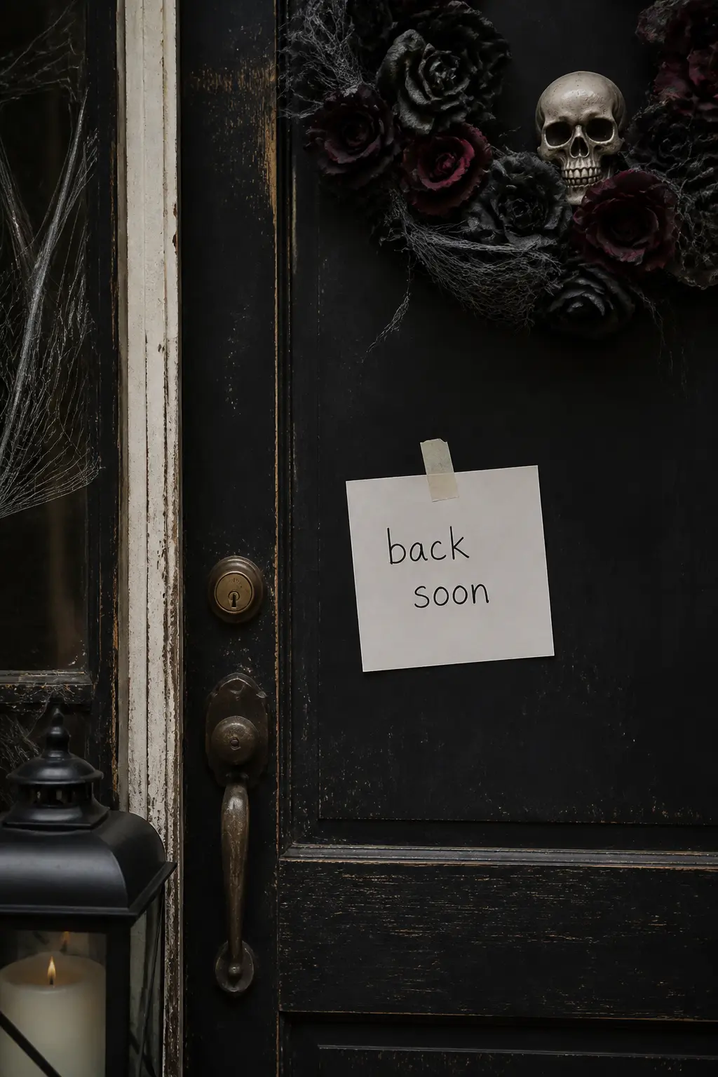 A 'Back Soon' Note Left on the Door