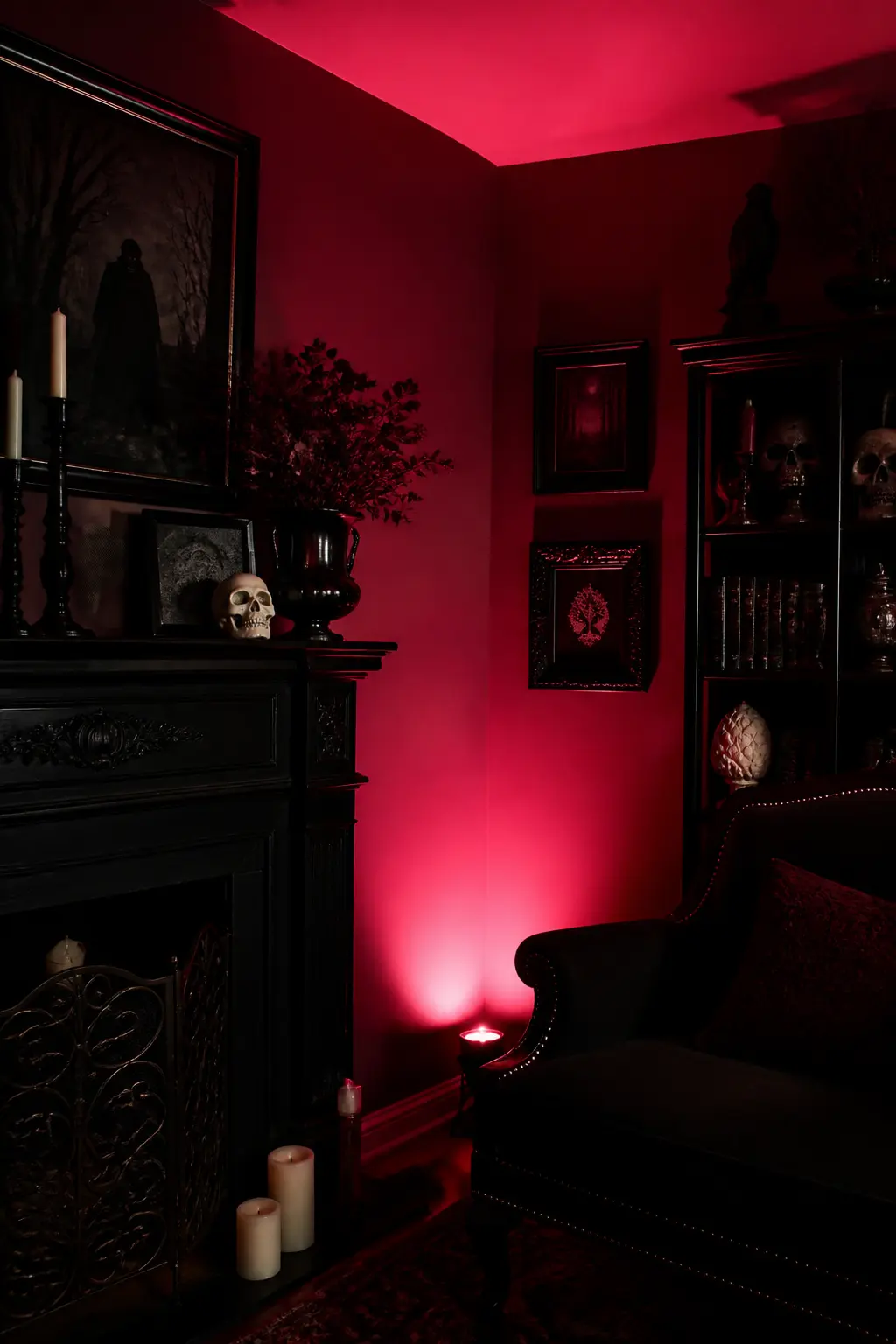Deep Wine Light from a Single Low Source