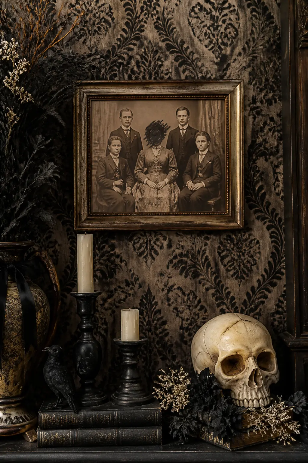 A Photograph with One Face Scratched Out