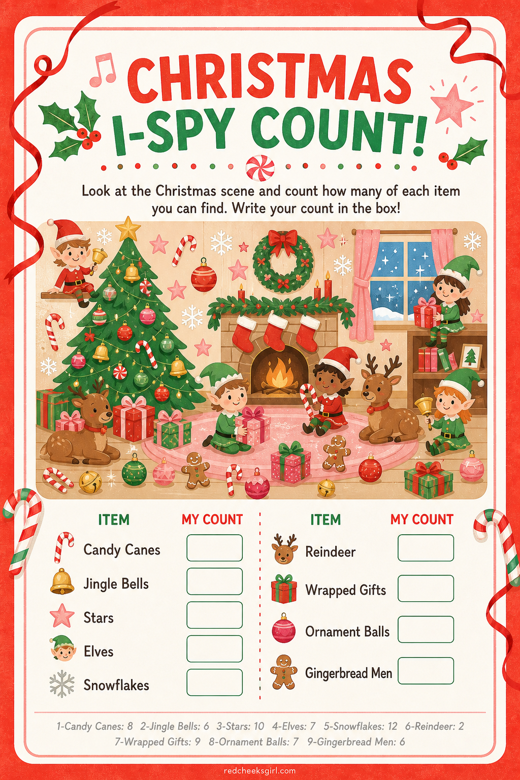 Christmas I-Spy Count printable