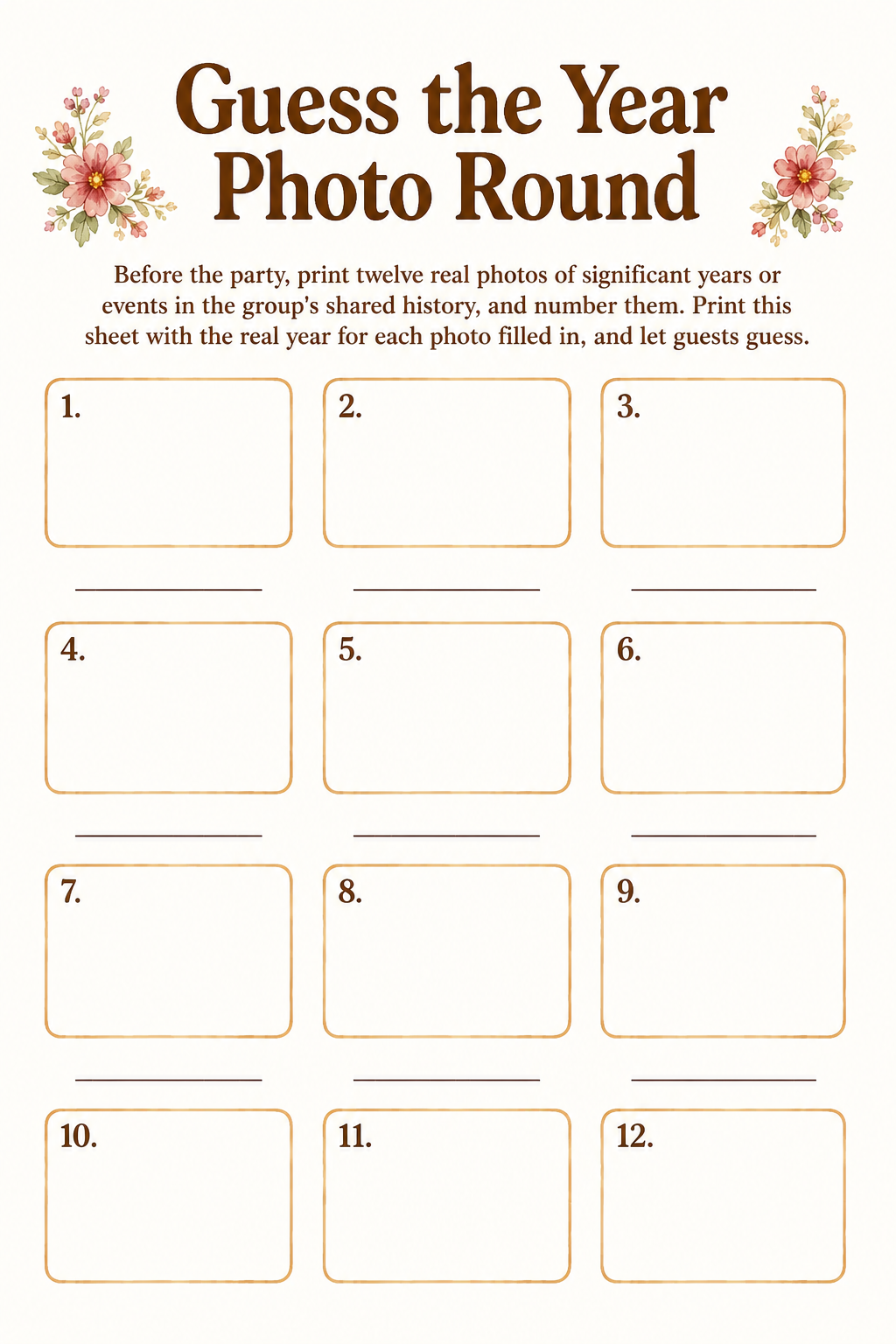 Guess the Year Photo Round printable