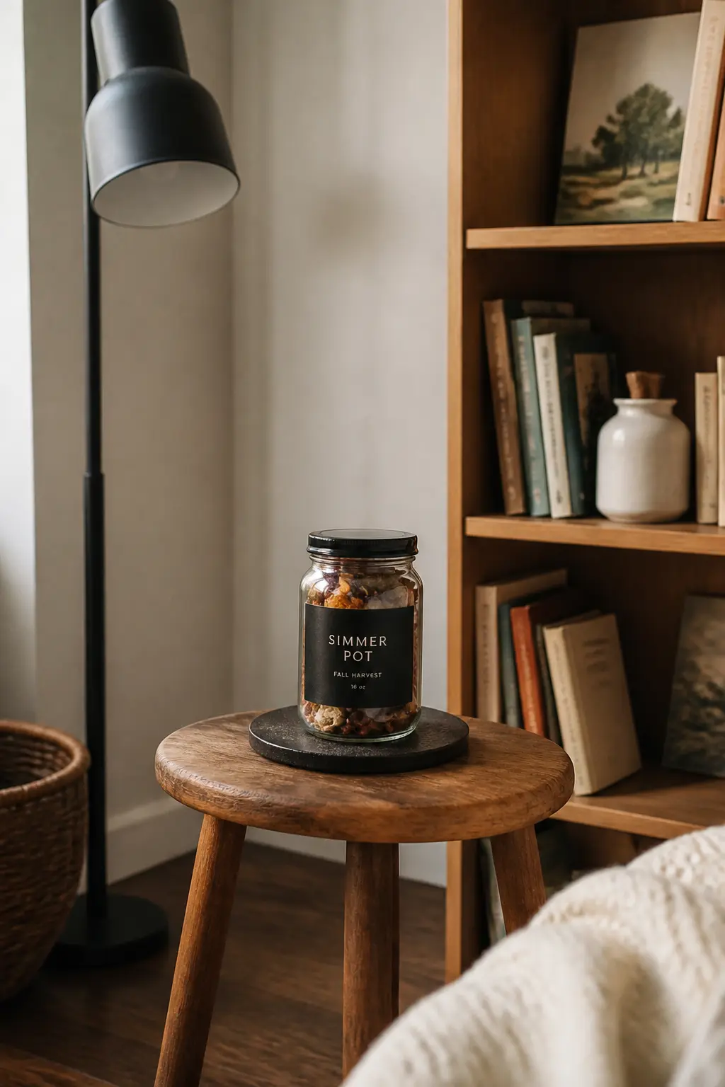 The Black Label Jar on a Dark Cork Coaster