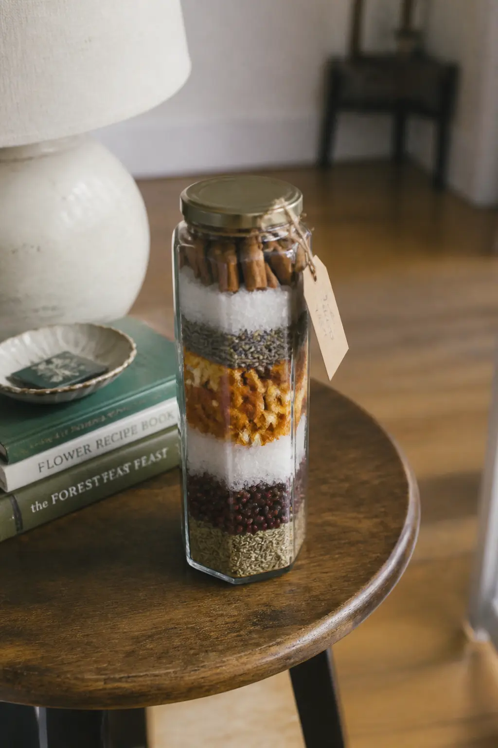 The Tall Hex Jar With Stripe Layers