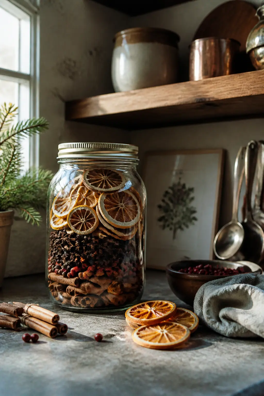 The Wide-Mouth Pantry Jar With Layered Botanicals