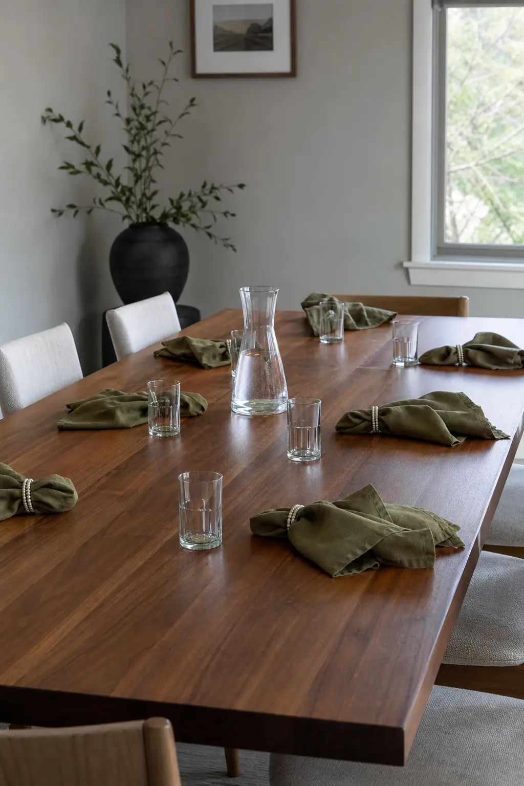 Napkins as the Only Colour in the Room