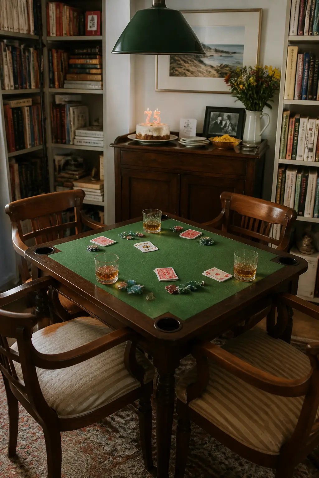Card Table With Old Friends