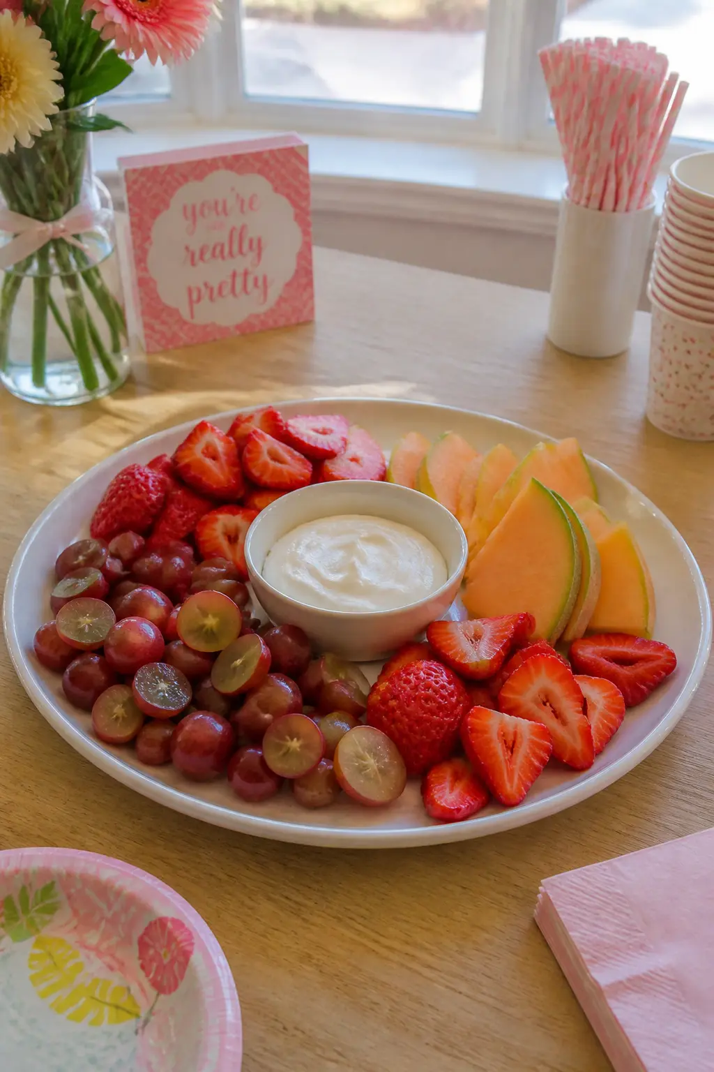 The Fruit Platter Served on a Tray