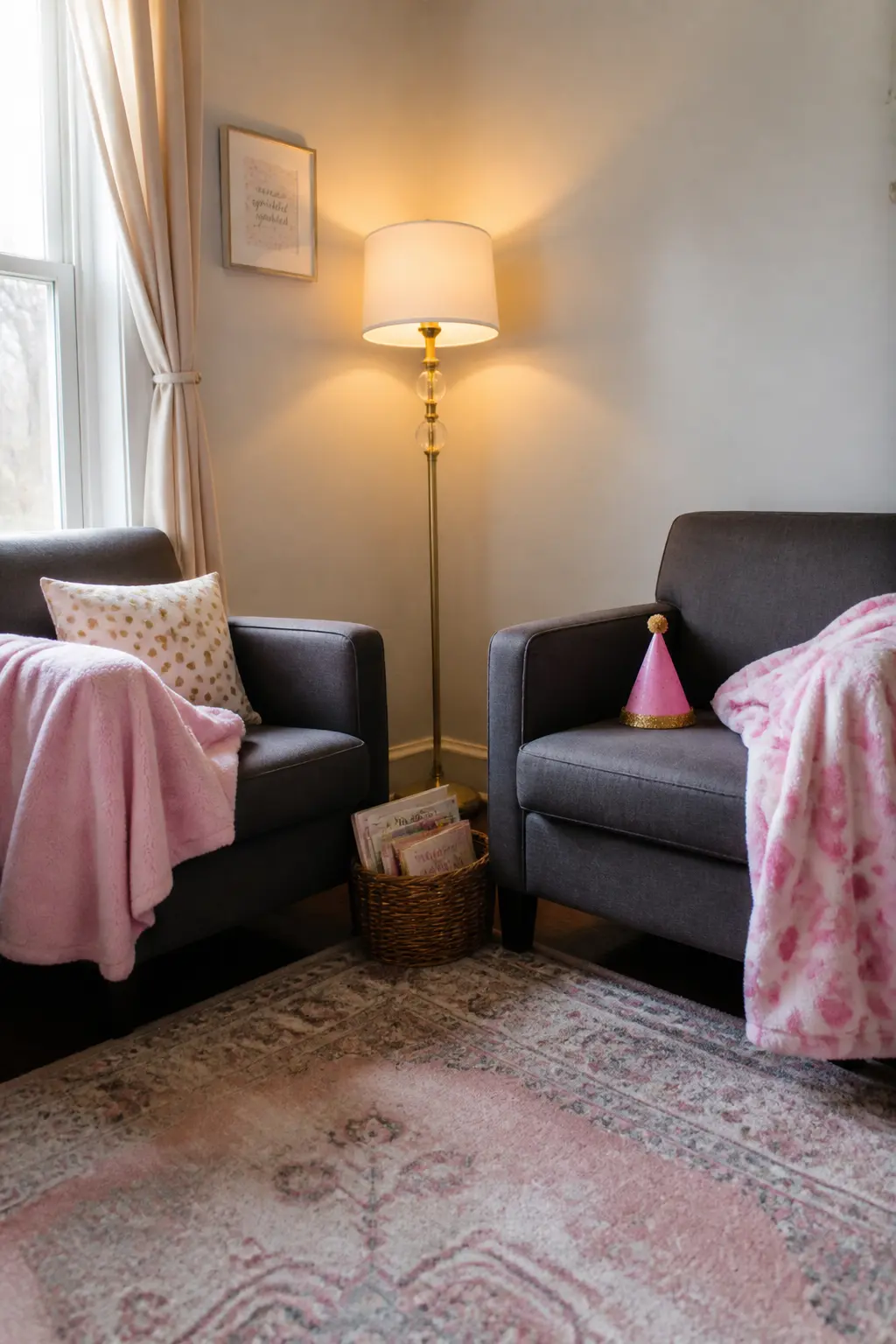 A Relaxation Corner With Blankets