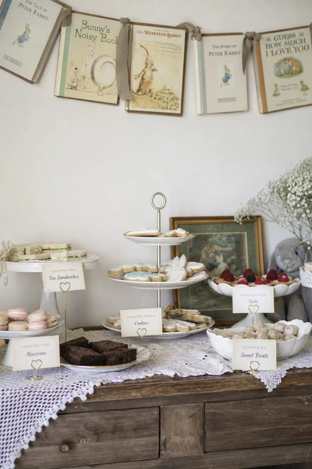 A Chapter-Title Dessert Table