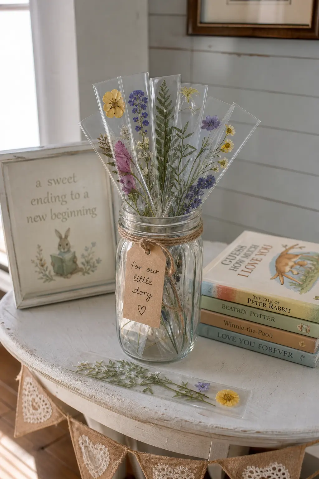 Pressed Flowers as Bookmarks