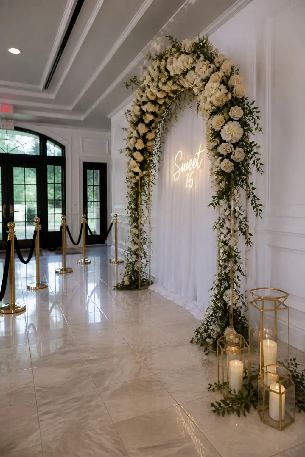 The Entrance With a Backdrop and a Queue