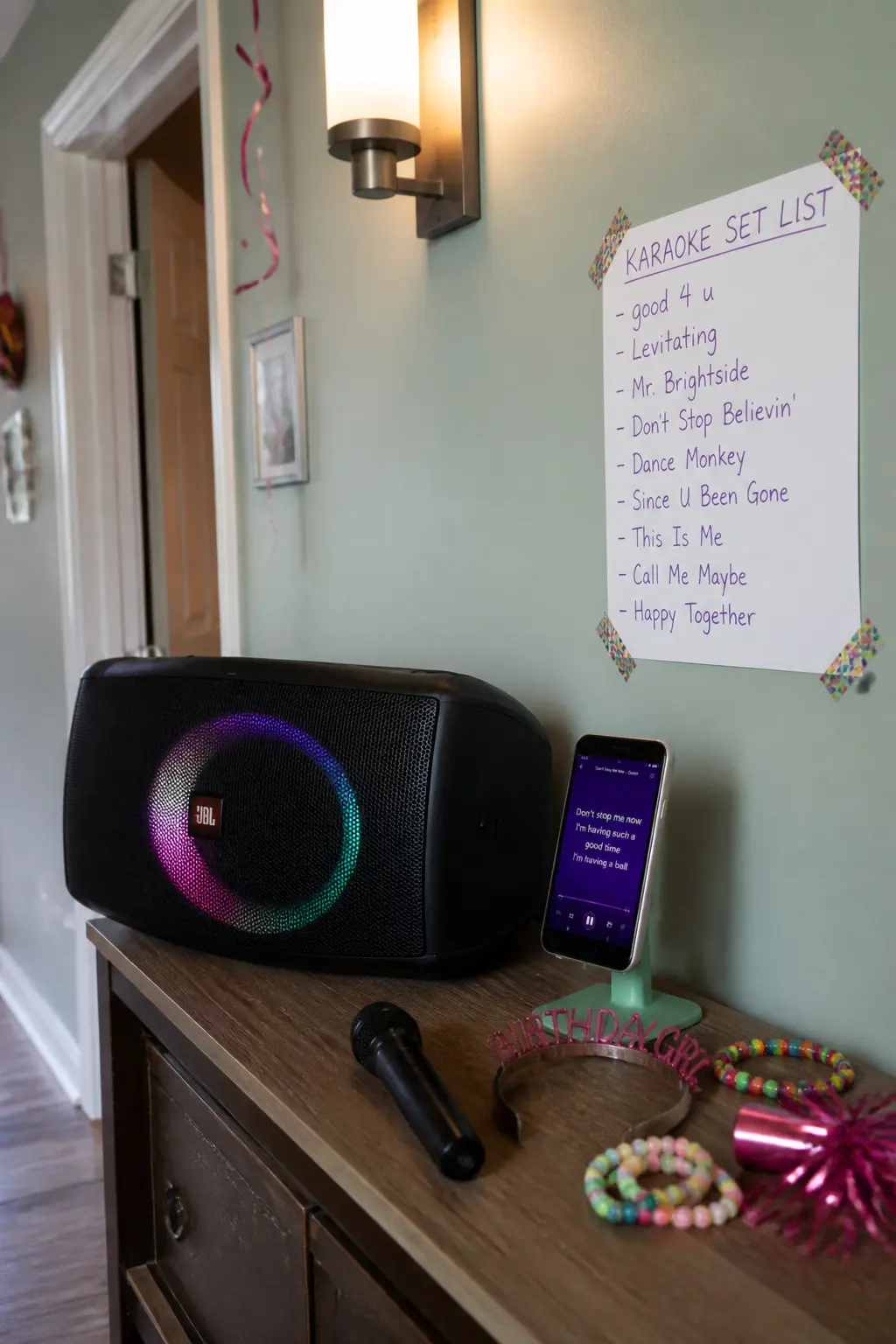 Karaoke From a Speaker in the Hallway