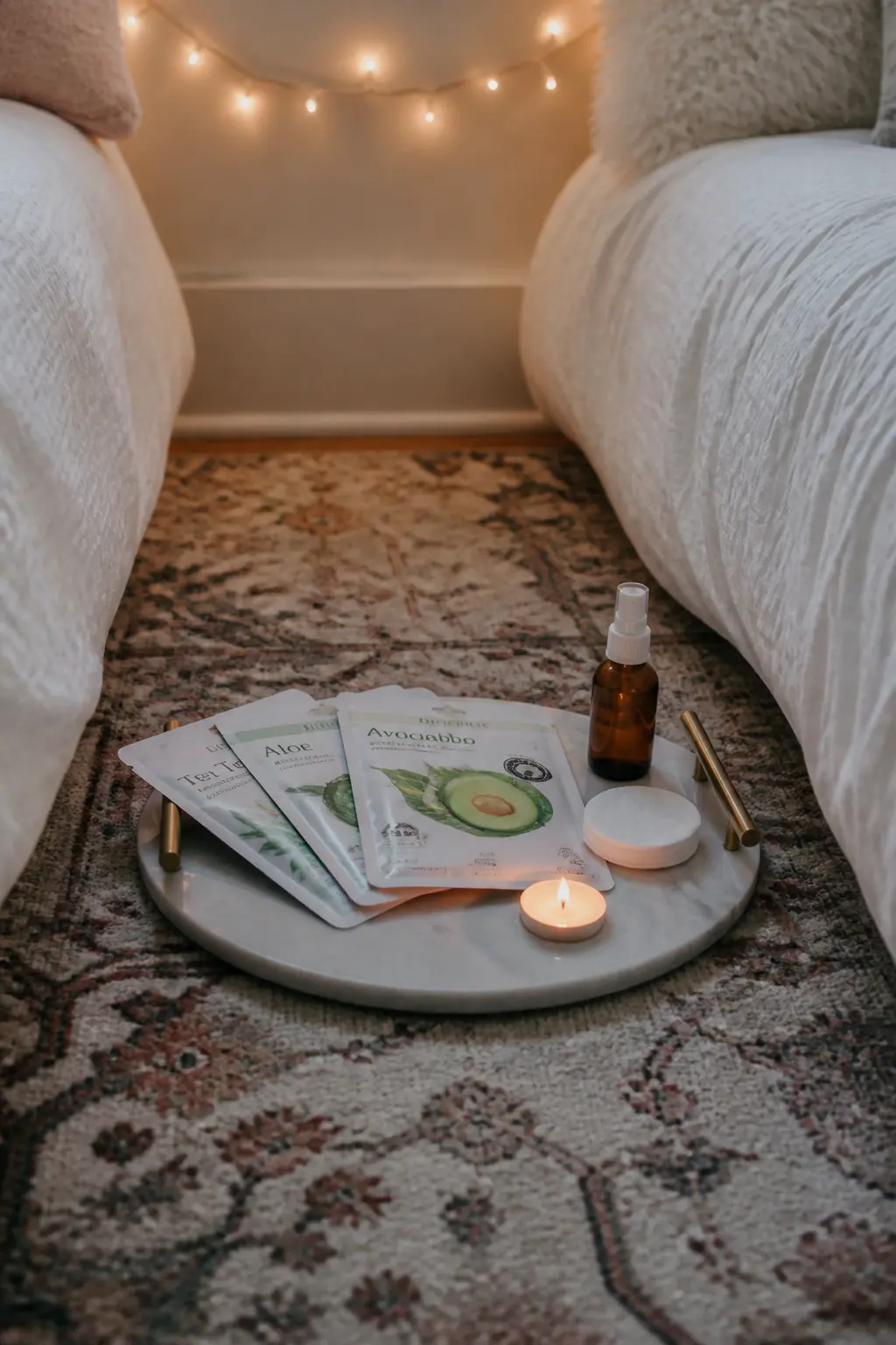 Face Masks Laid Out on a Tray