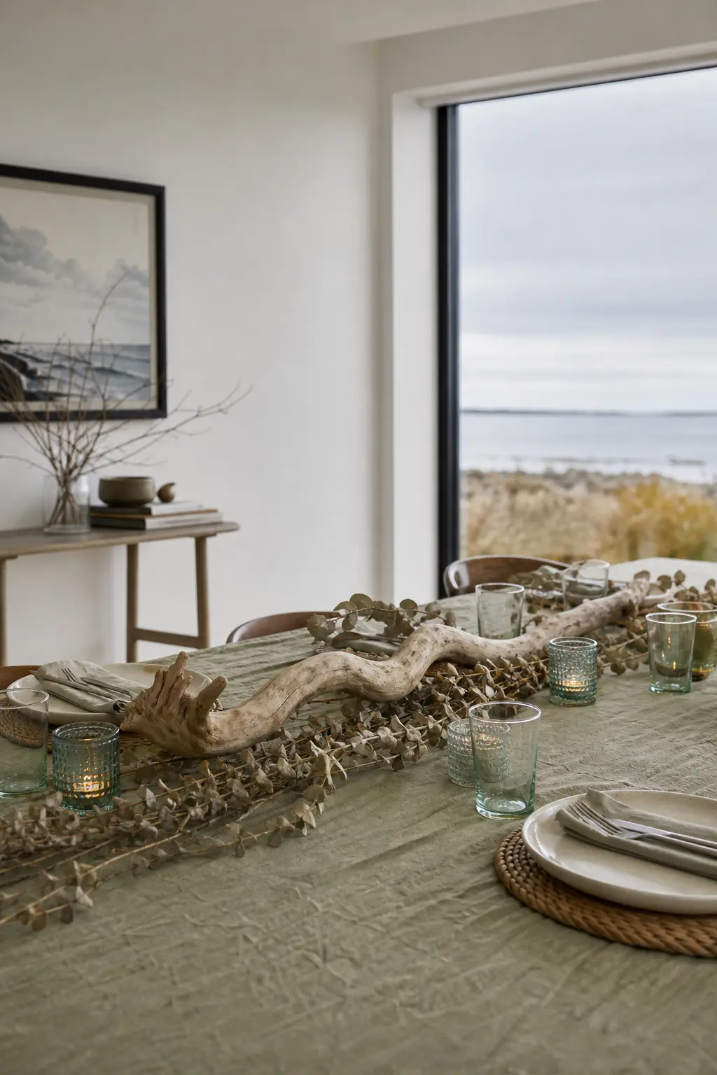 Coastal Autumn, Driftwood and Sage