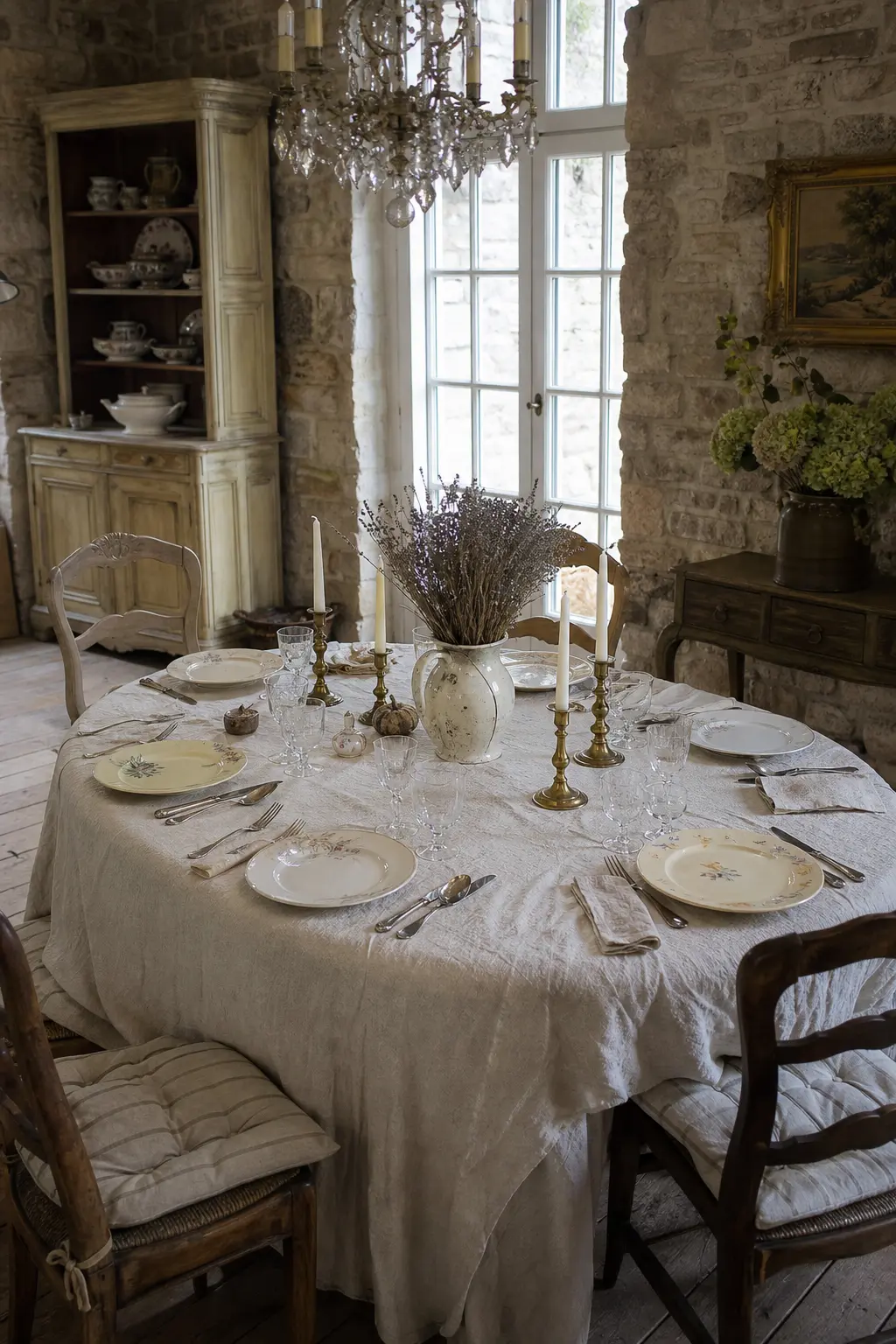 French Country with Linen and Brass