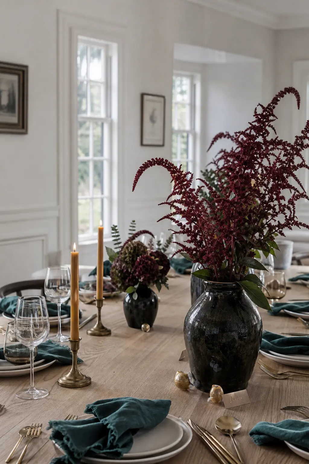 Organic Luxury, Jewel Tones on Bare Wood