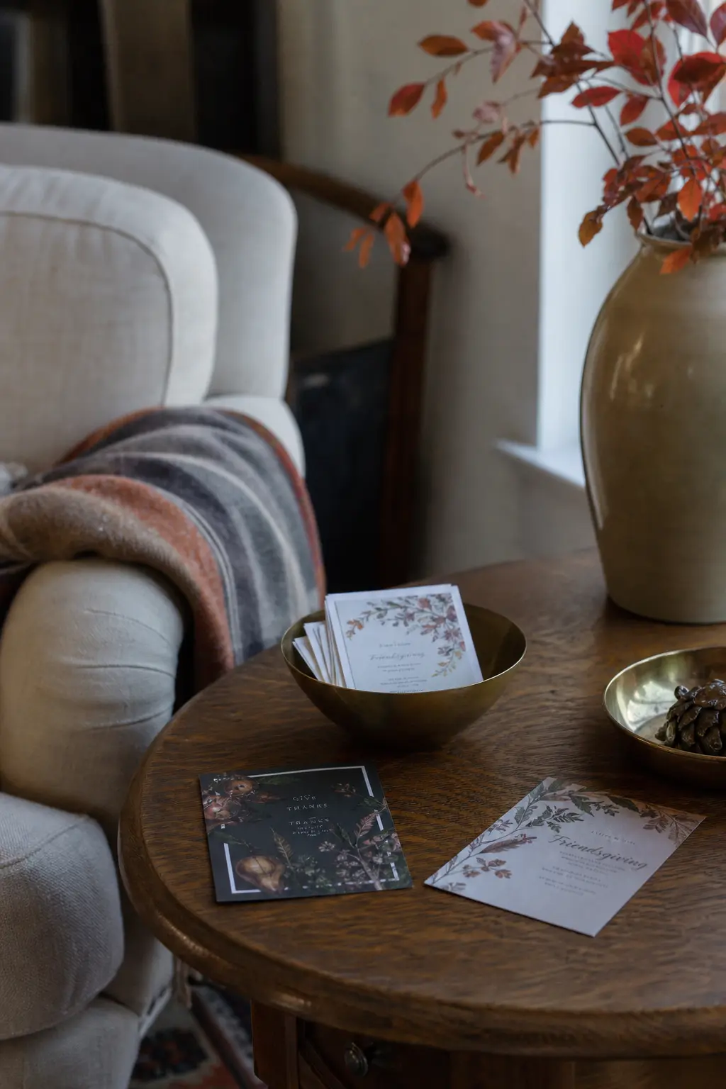 Cards Left Out on the Side Table