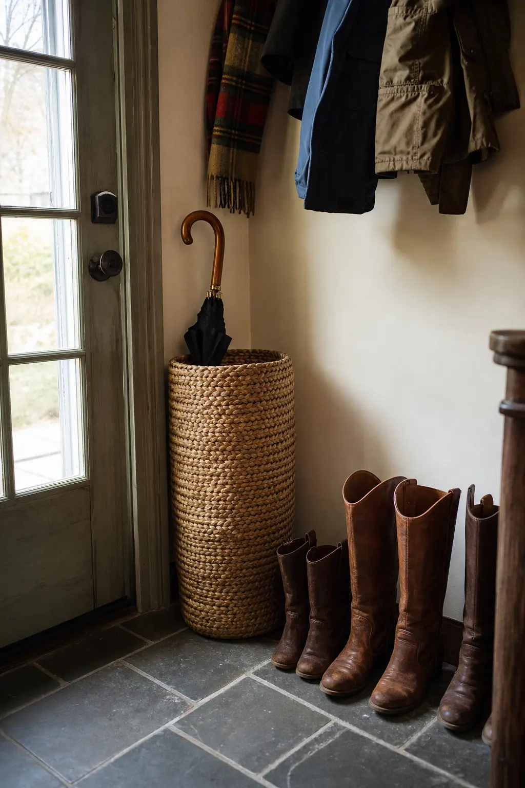 Back Door: Boots and a Basket Made Deliberate