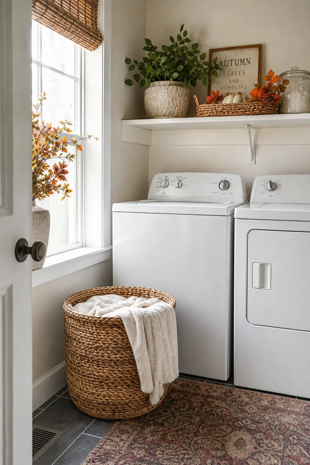Laundry Corner: A Woven Basket in Place of Plastic