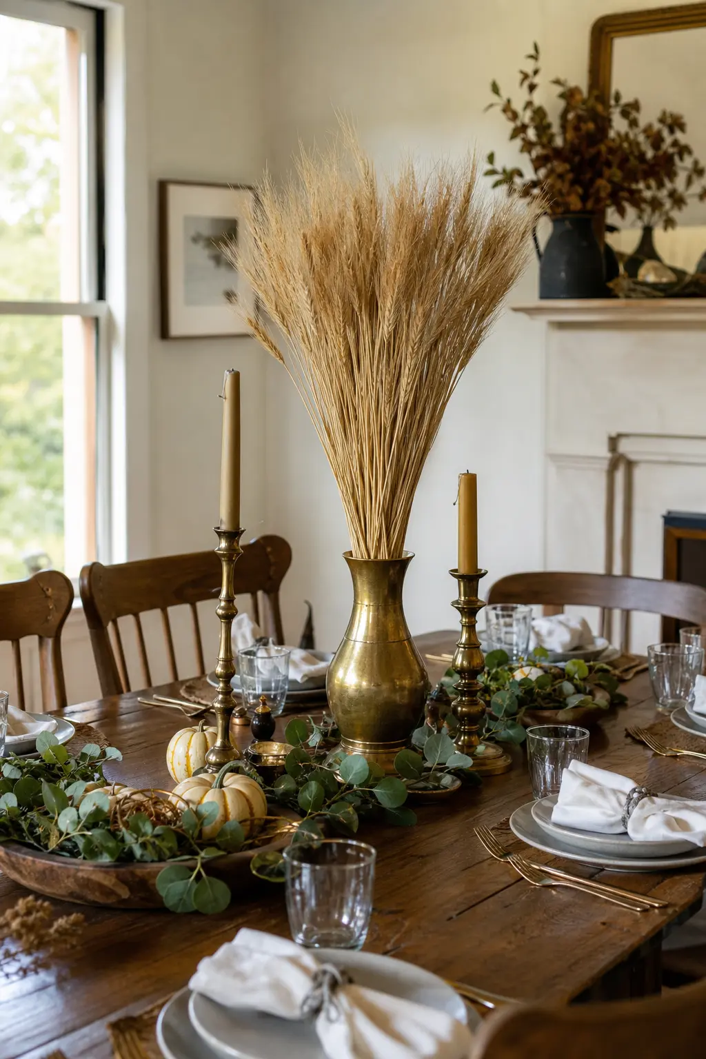 Dried Wheat and Brass