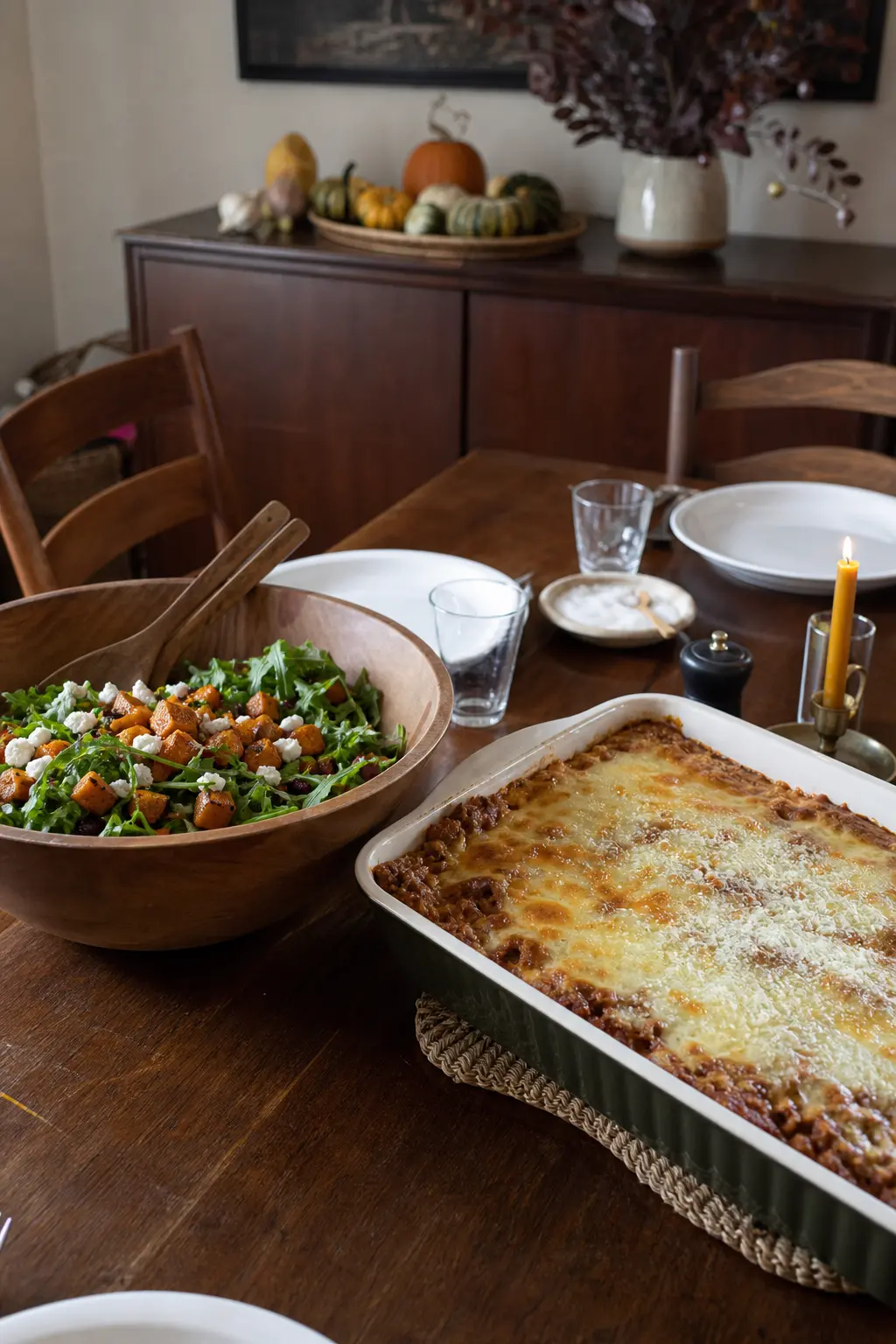 Lasagne With a Harvest Salad