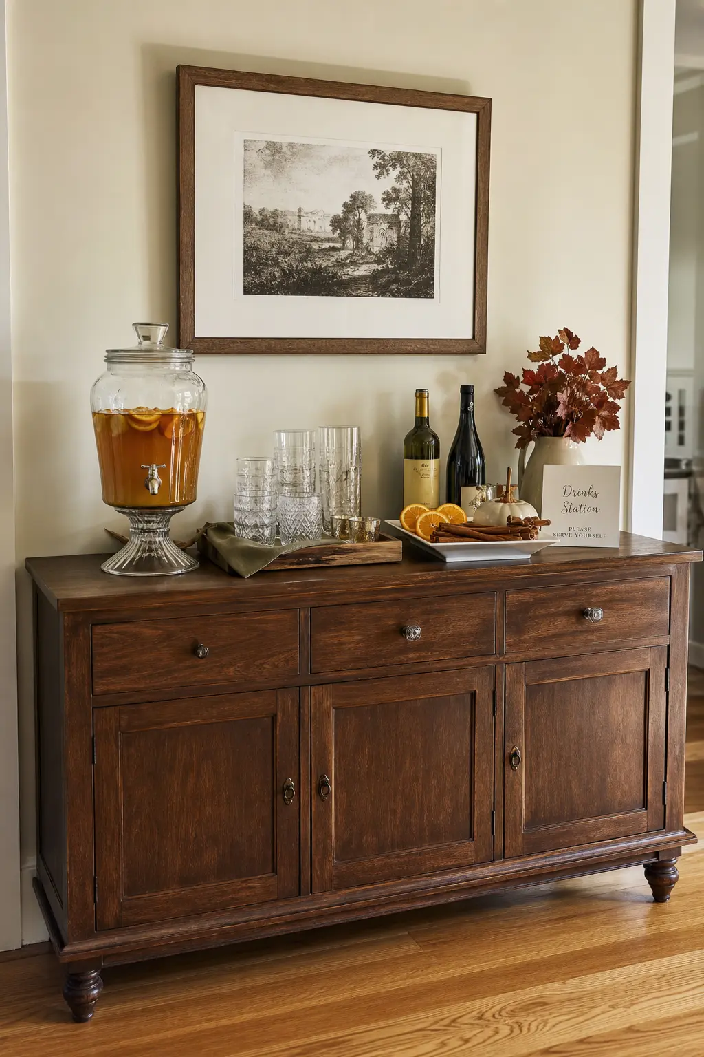 A Drinks Station Guests Run Themselves