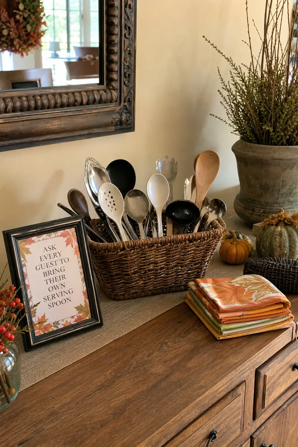 Ask Every Guest to Bring Their Own Serving Spoon