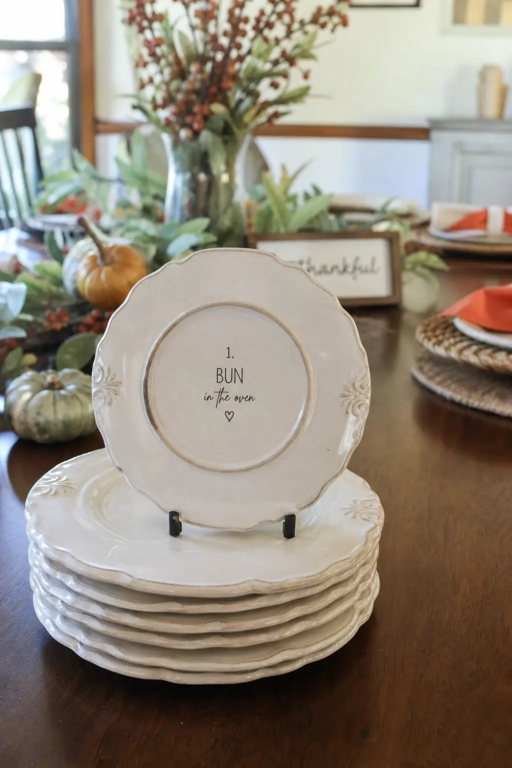 The Dessert Plate Numbered, One With a Message
