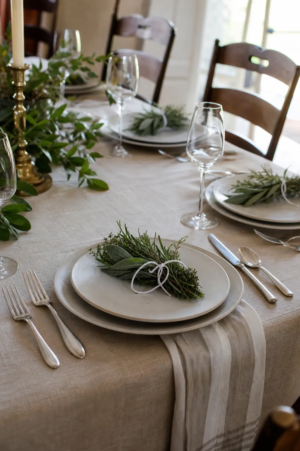Herb Bundles at Each Seat