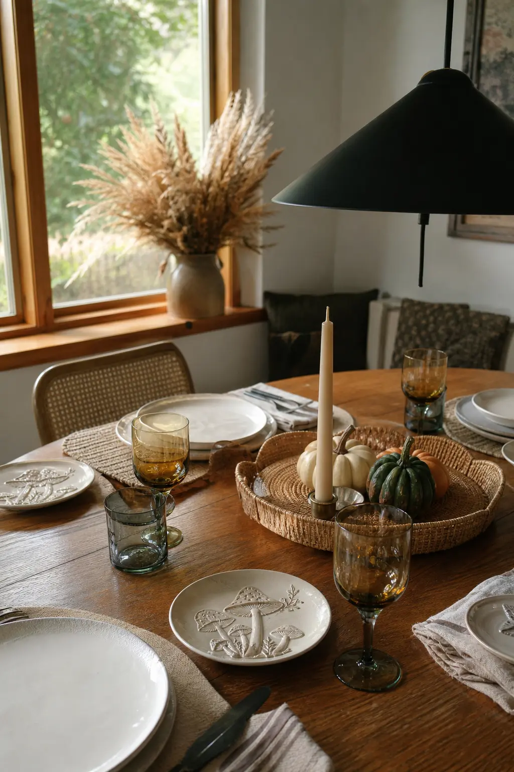 Ceramic Mushroom Plate as the Side Plate