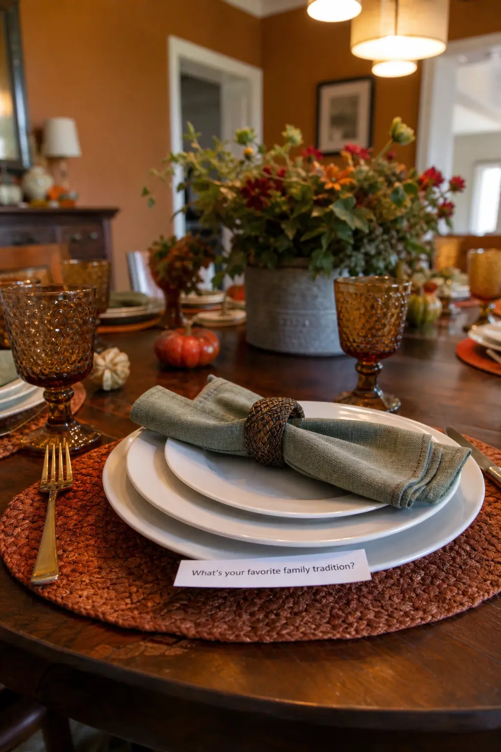 Conversation Starter Tucked Under the Plate
