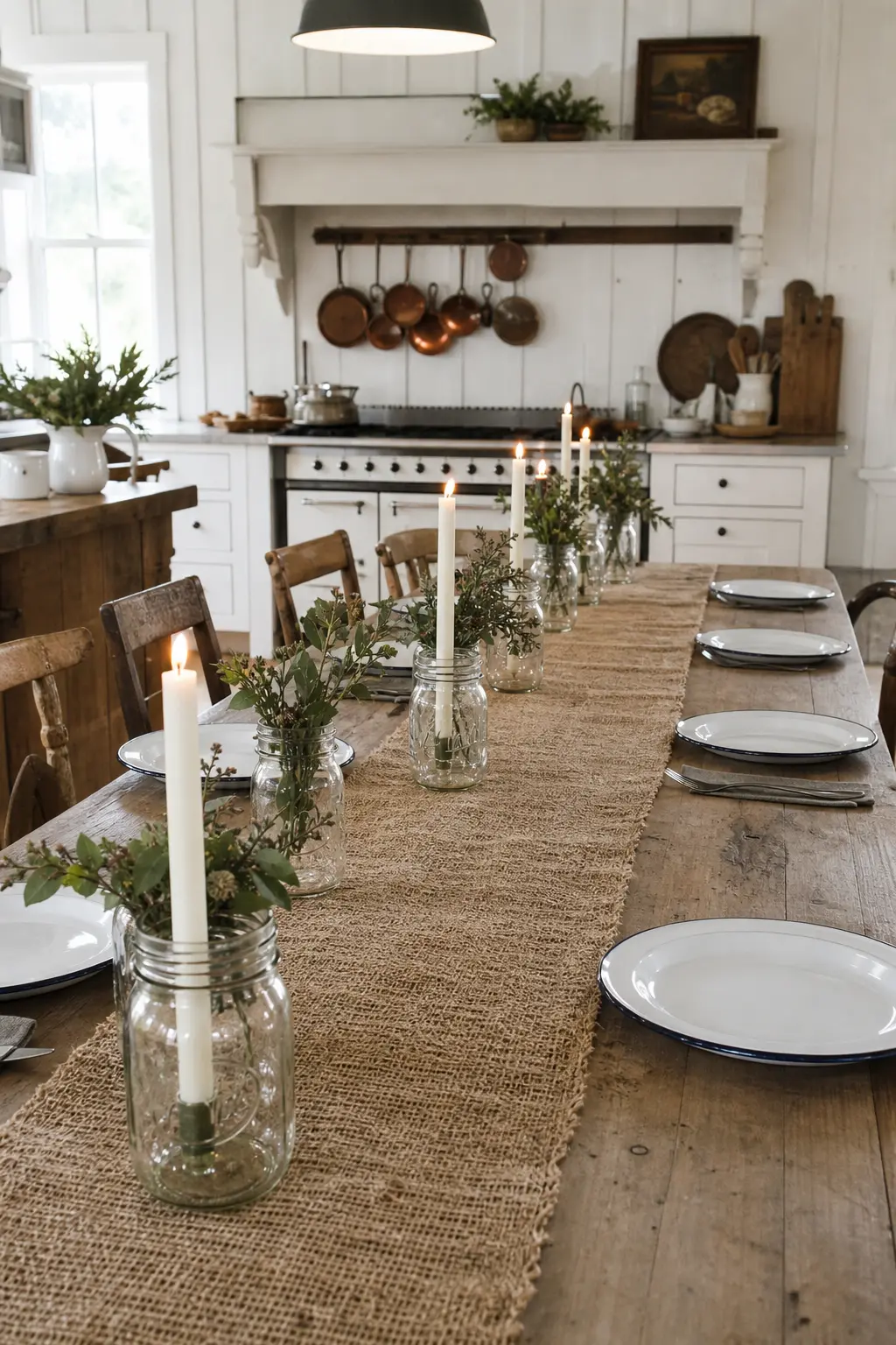 Burlap and Mason Jars