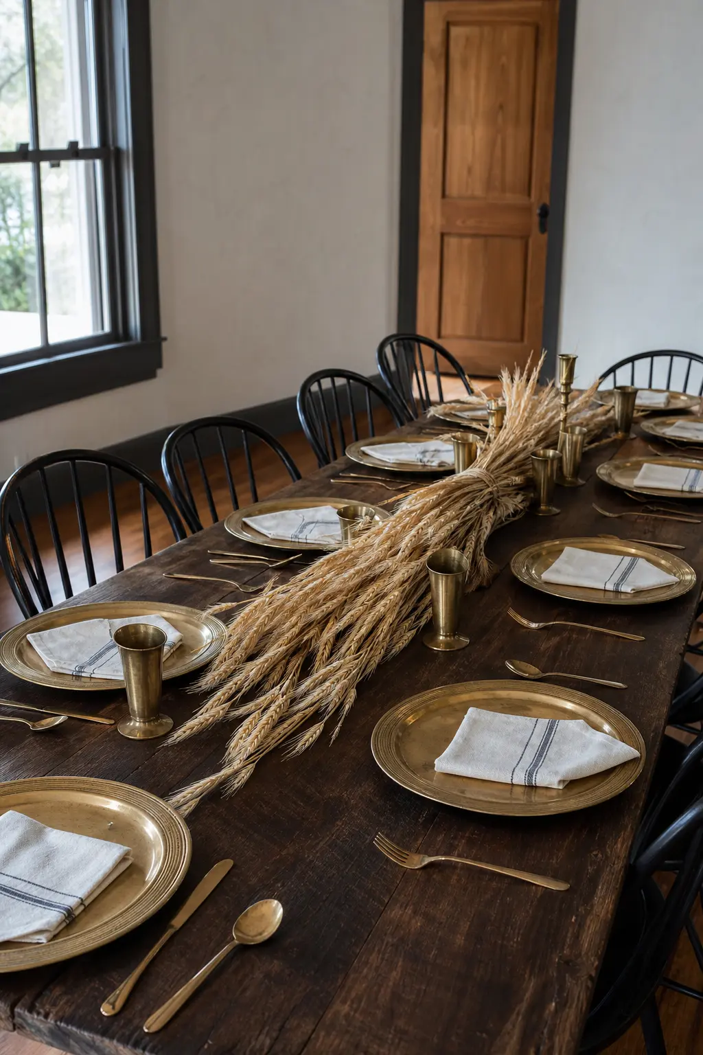 Dried Wheat and Brass