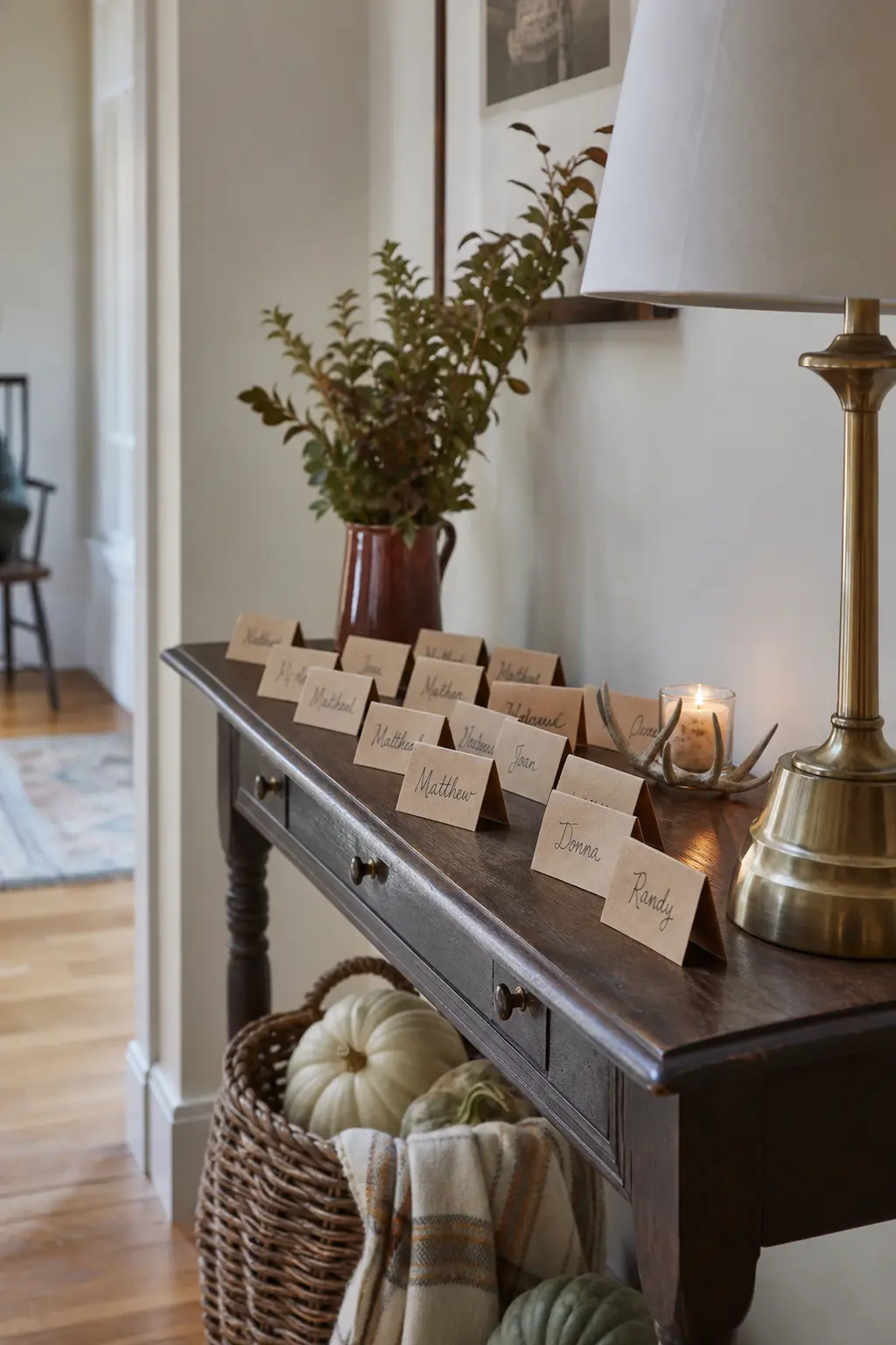 A Welcome Table with Name Cards