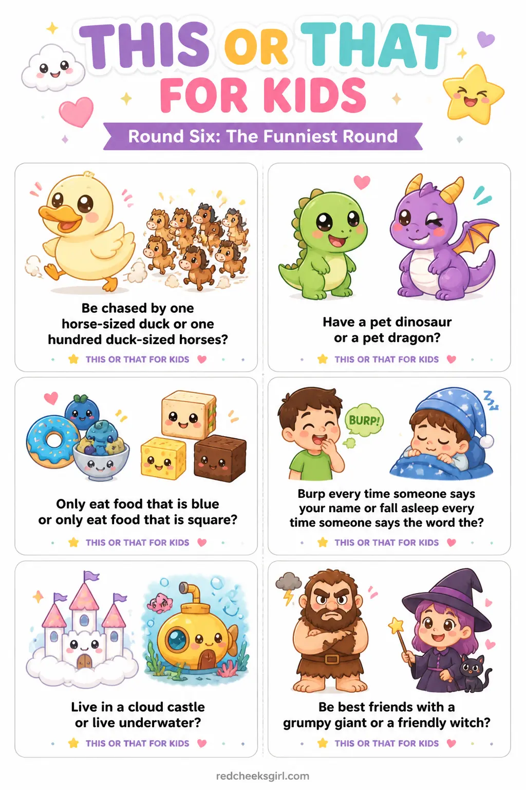 Round Six: The Funniest Round Cards printable