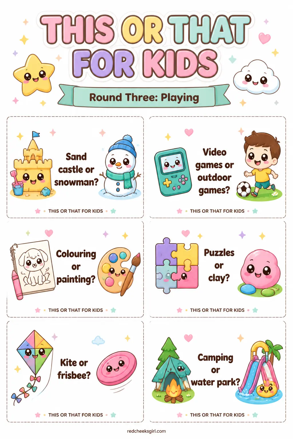 Round Three: Playing Cards printable