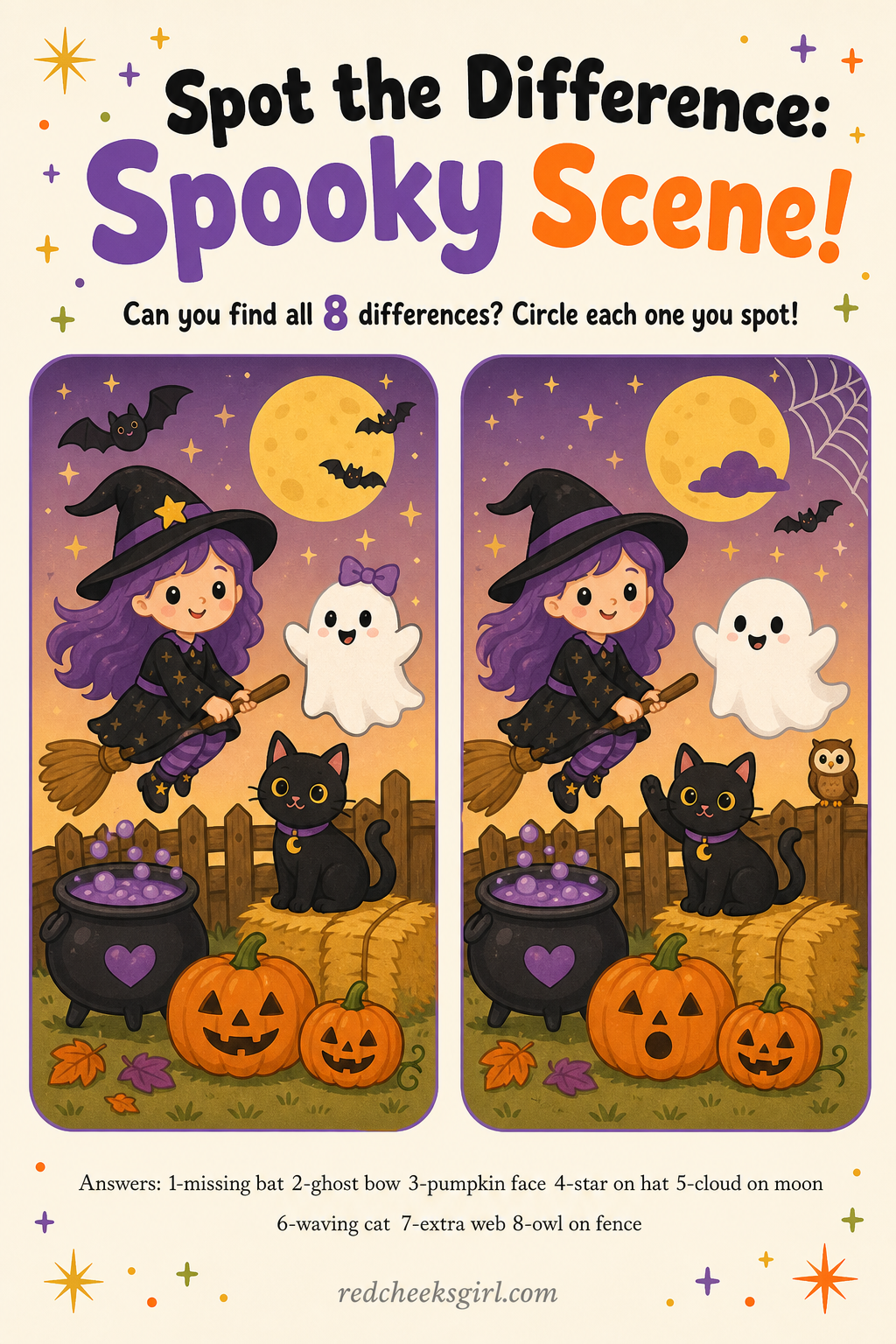 Spot the Difference (Spooky Scene) printable