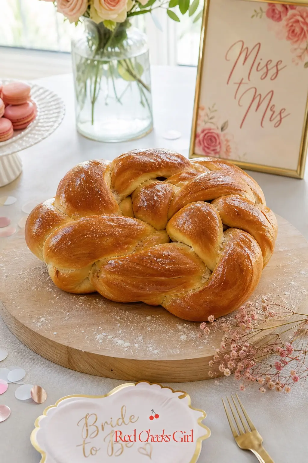 Braided Knot Bread Centerpiece — A large braided loaf, shaped into one visible knot, works as both centerpiece and food, which earns it a spot on any tight
