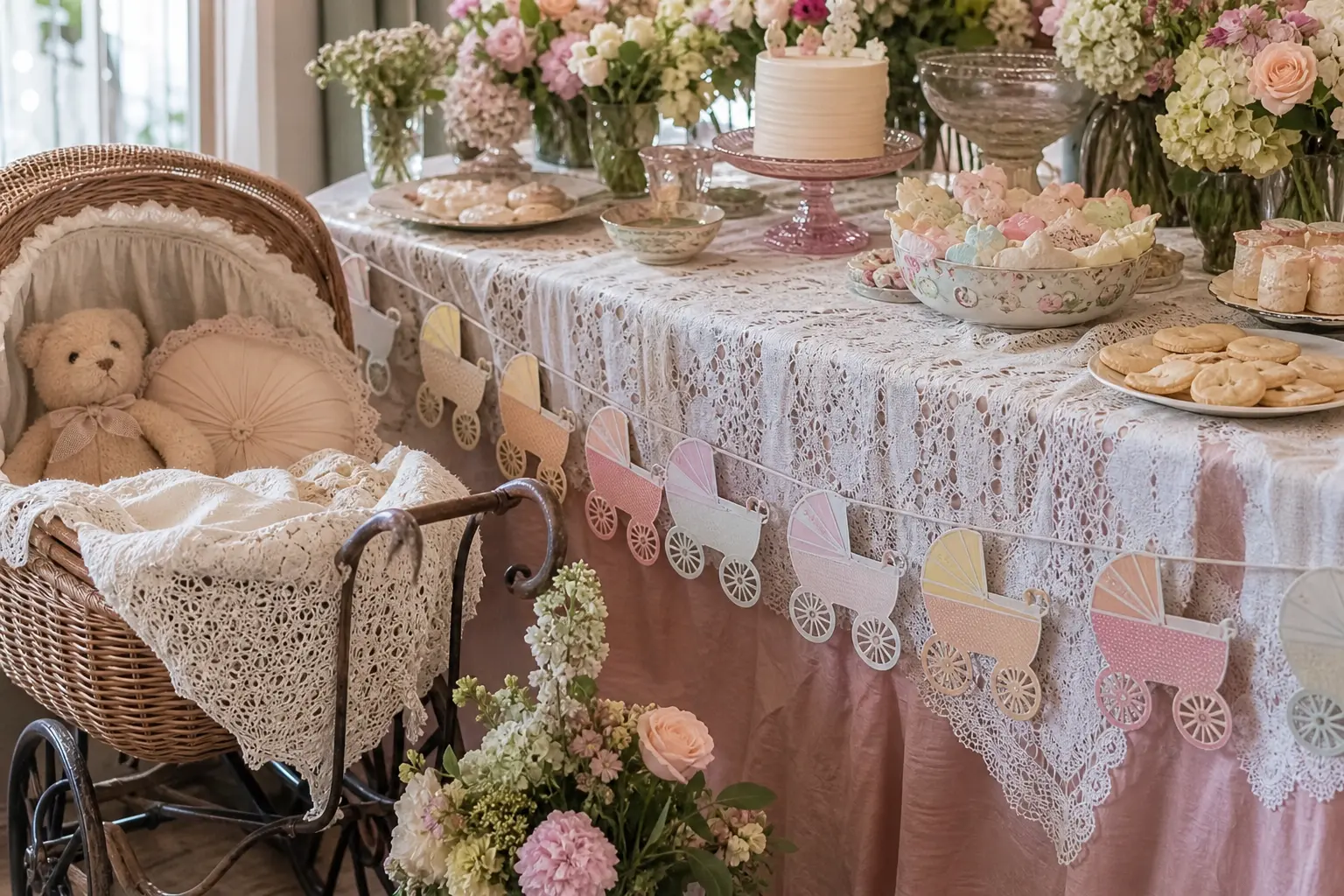 16 Vintage Baby Shower Decorations Sorted by Which Decade They Borrow From