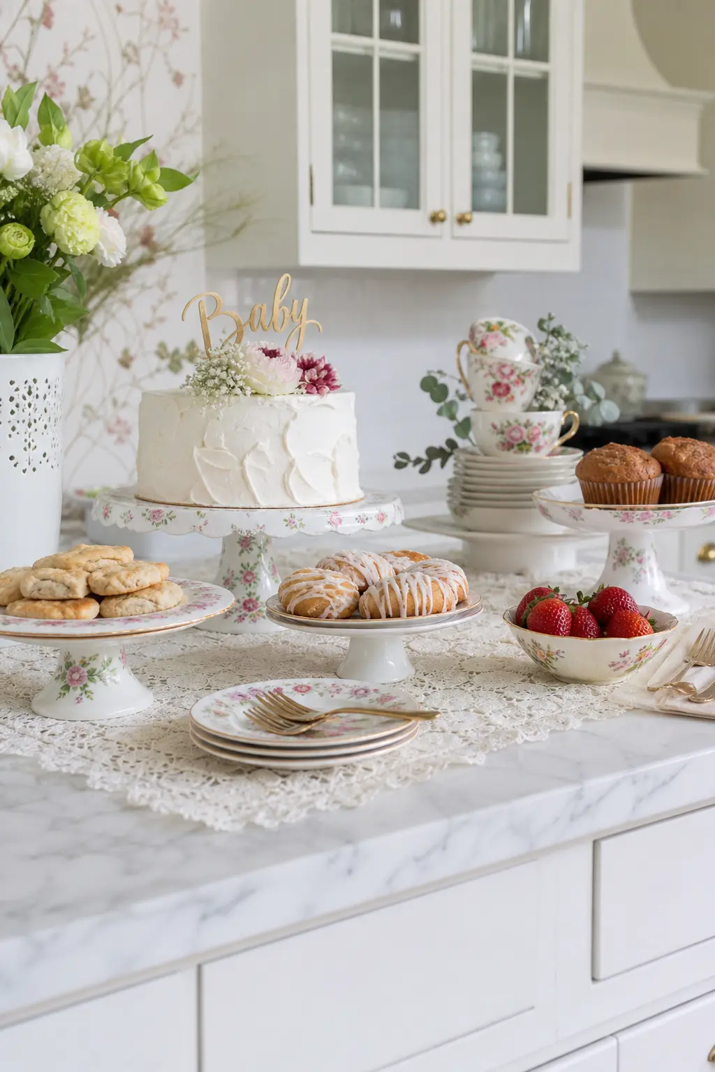Heirloom China on the Dessert Table