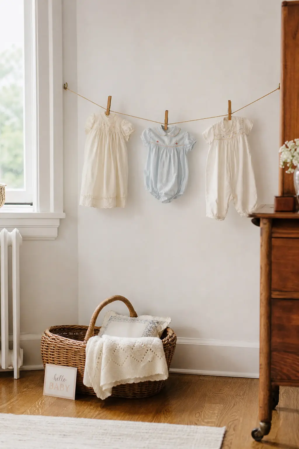 Vintage Baby Clothes on a Small Display Line