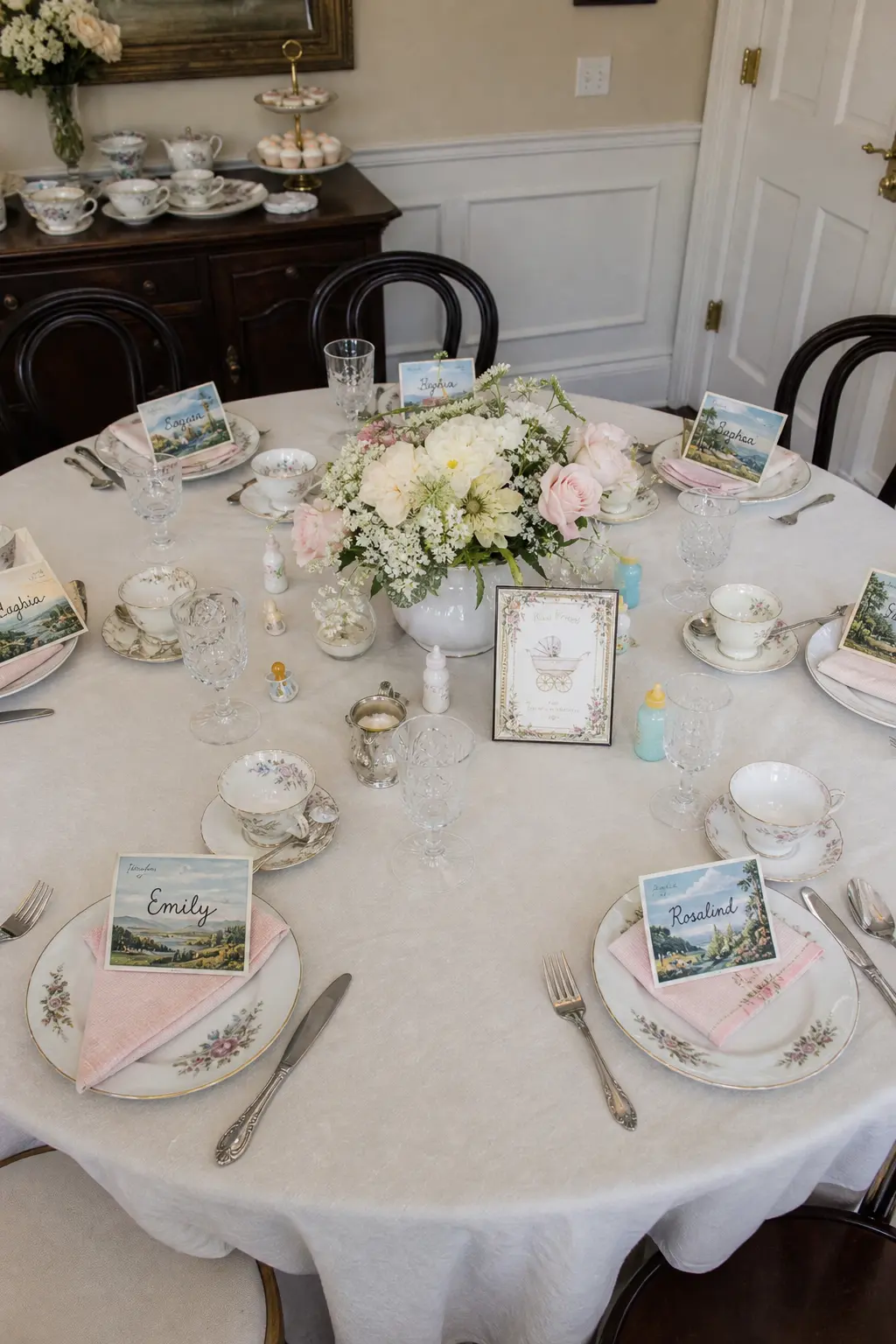 Vintage Postcards as Place Cards