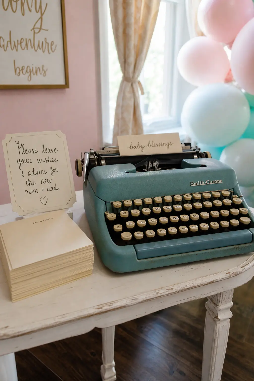 Vintage Typewriter at the Guestbook Table