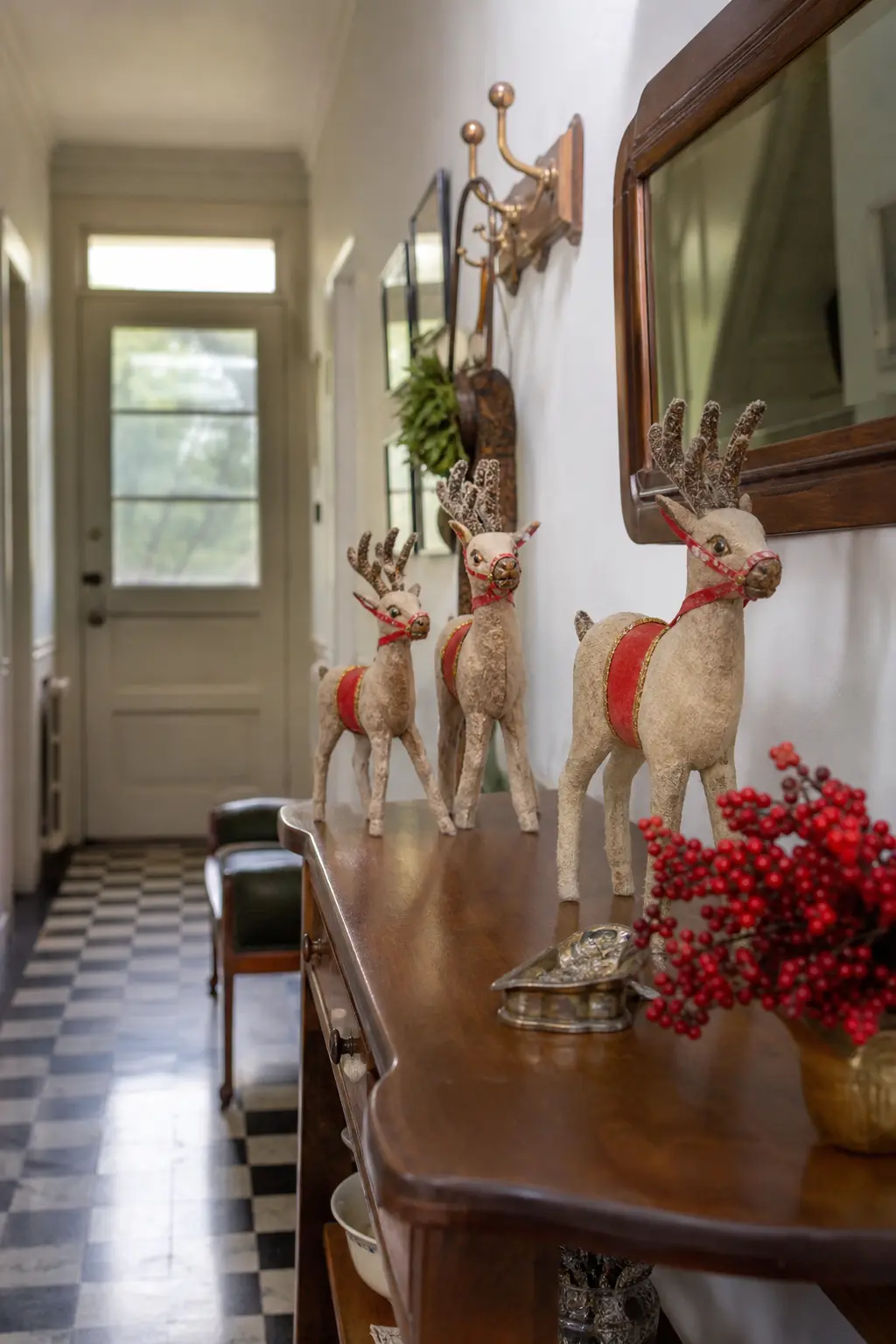 Flocked Cardboard Reindeer