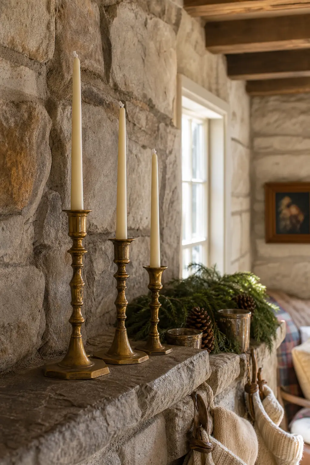 Brass Candlesticks of Different Heights