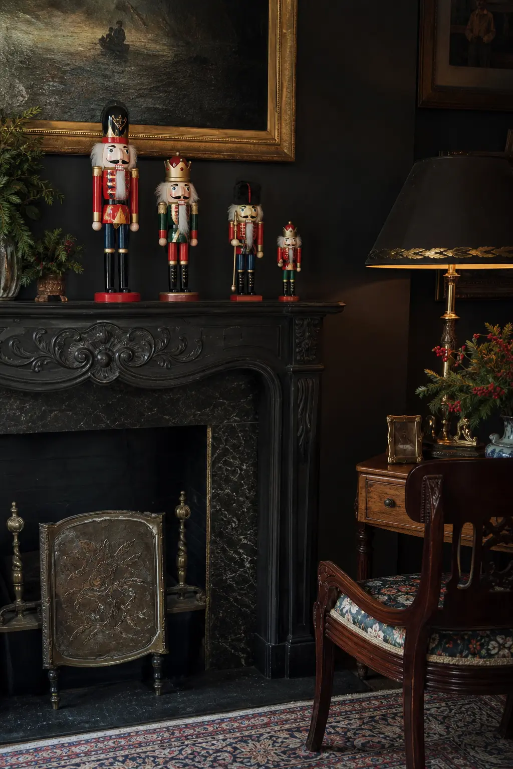 Nutcrackers in a Descending Row