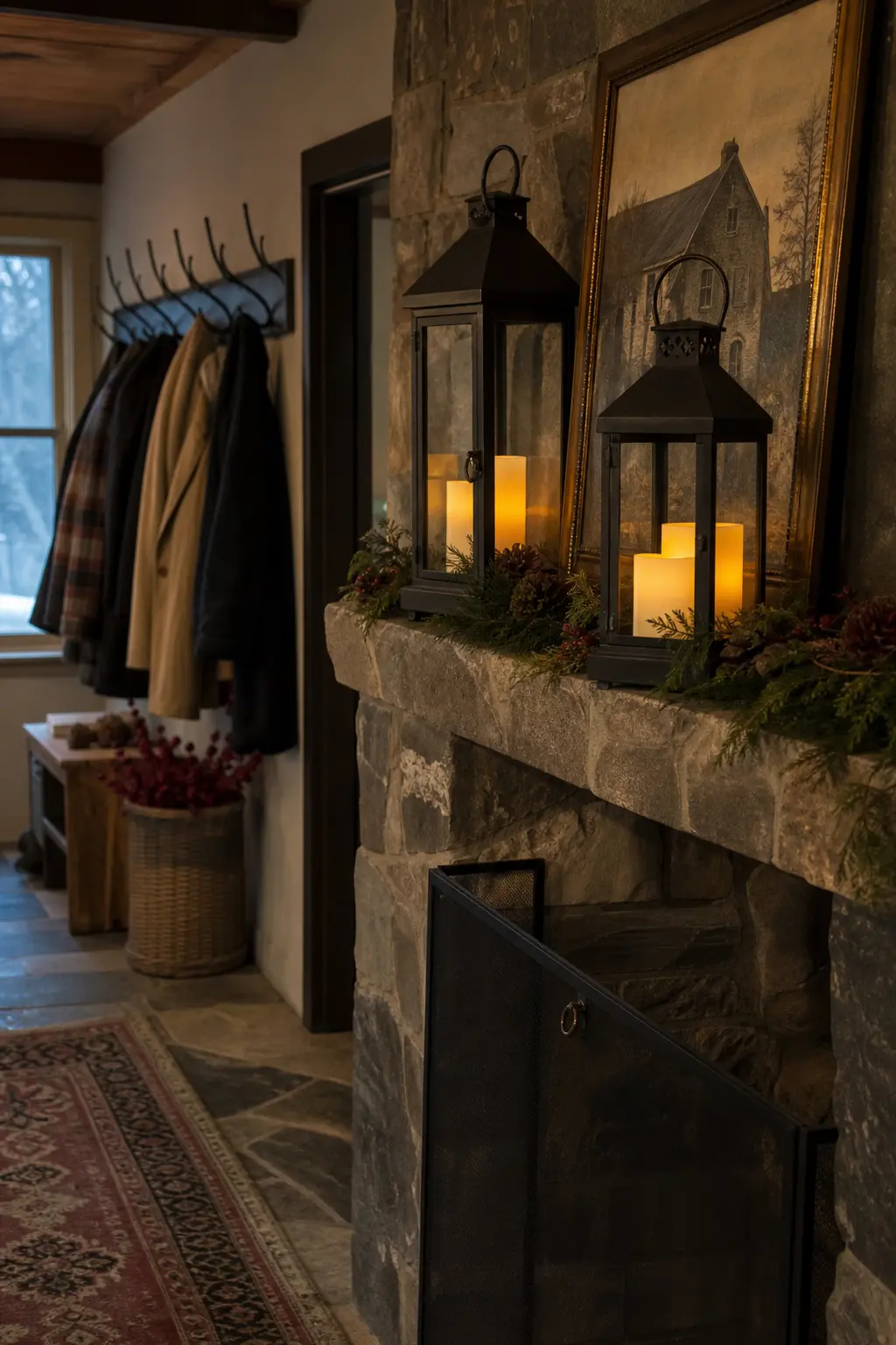 Old Lanterns With Flameless Candles