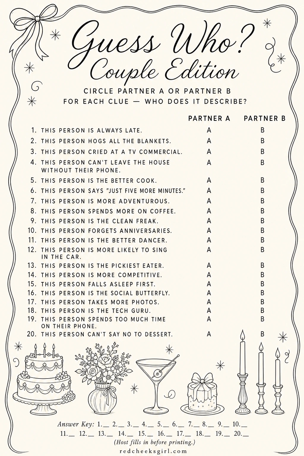 Guess Who? Couple Edition printable